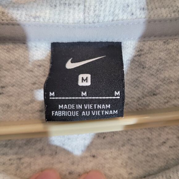 Nike Pullover Sweater Pullover Womens Medium Funnel Neck Gray Pockets Sweatshirt - Picture 8 of 11